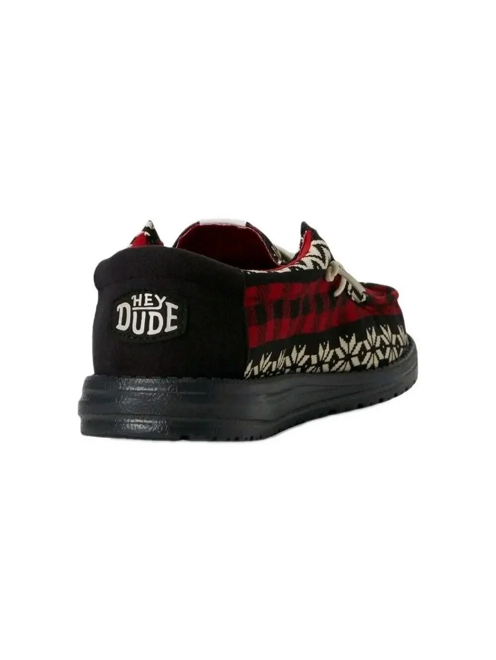 Hey Dude Wally Cheers Men's Size 11 Black Red Shoes Dudes